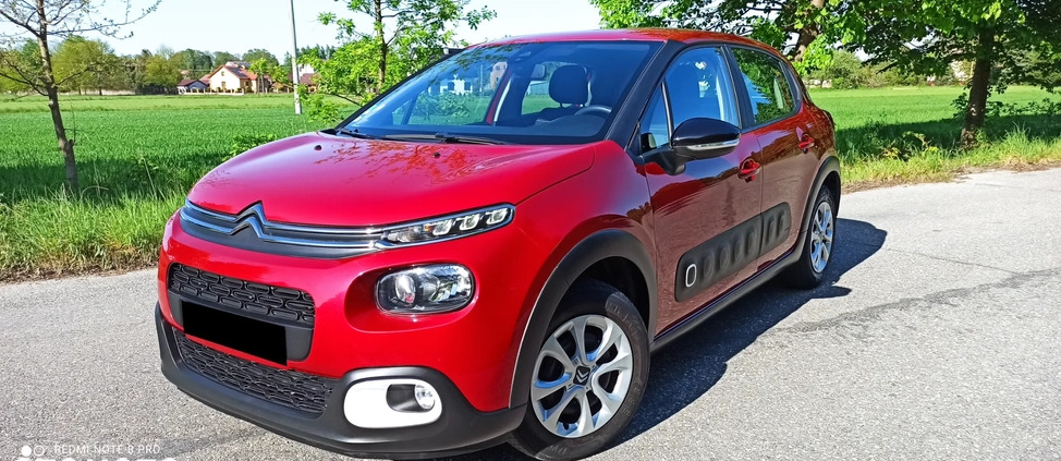 Citroen C3 cena 41900 przebieg: 60000, rok produkcji 2018 z Tarnów małe 497